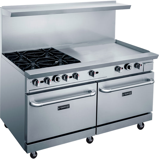 DUKERS COMBO 60" RANGE 4 BURNER 36" GRIDDLE